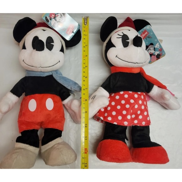 2022 Mickey & Minnie Holiday Side Stepper 13" Animated Plush Christmas Musical - Picture 4 of 8
